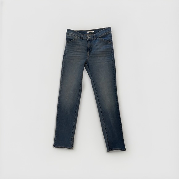 Levi's Denim - Levi's 314 Shaping Straight‎ trouser jean Womens W31 L32 Medium Wash Stretch